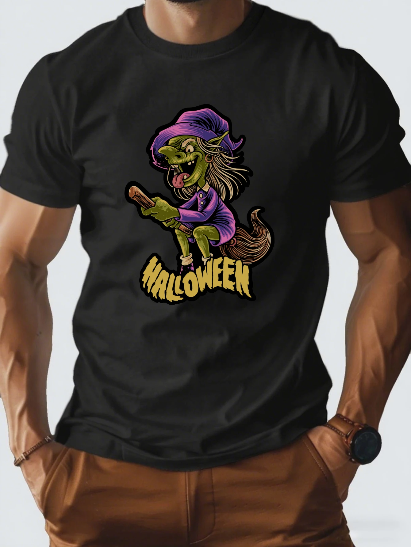 

Men's Hip Hop Cartoon Character T-Shirt Retro Street Style Casual Cotton Tees