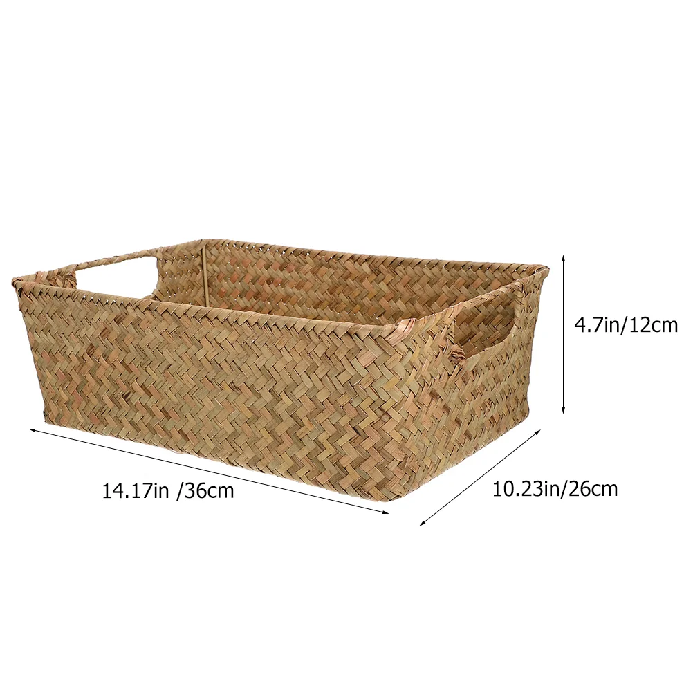 Straw Bread Basket Kitchen Fruit Bowls Decoration Storage Containers Bins Accessories