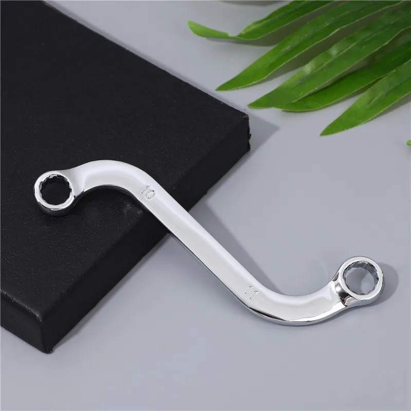 BIESUO S-type Spanner Special-shaped 12-angle Fixed Head Bi-directional Universal Bent Handle Torx Plate Auto Repair Household