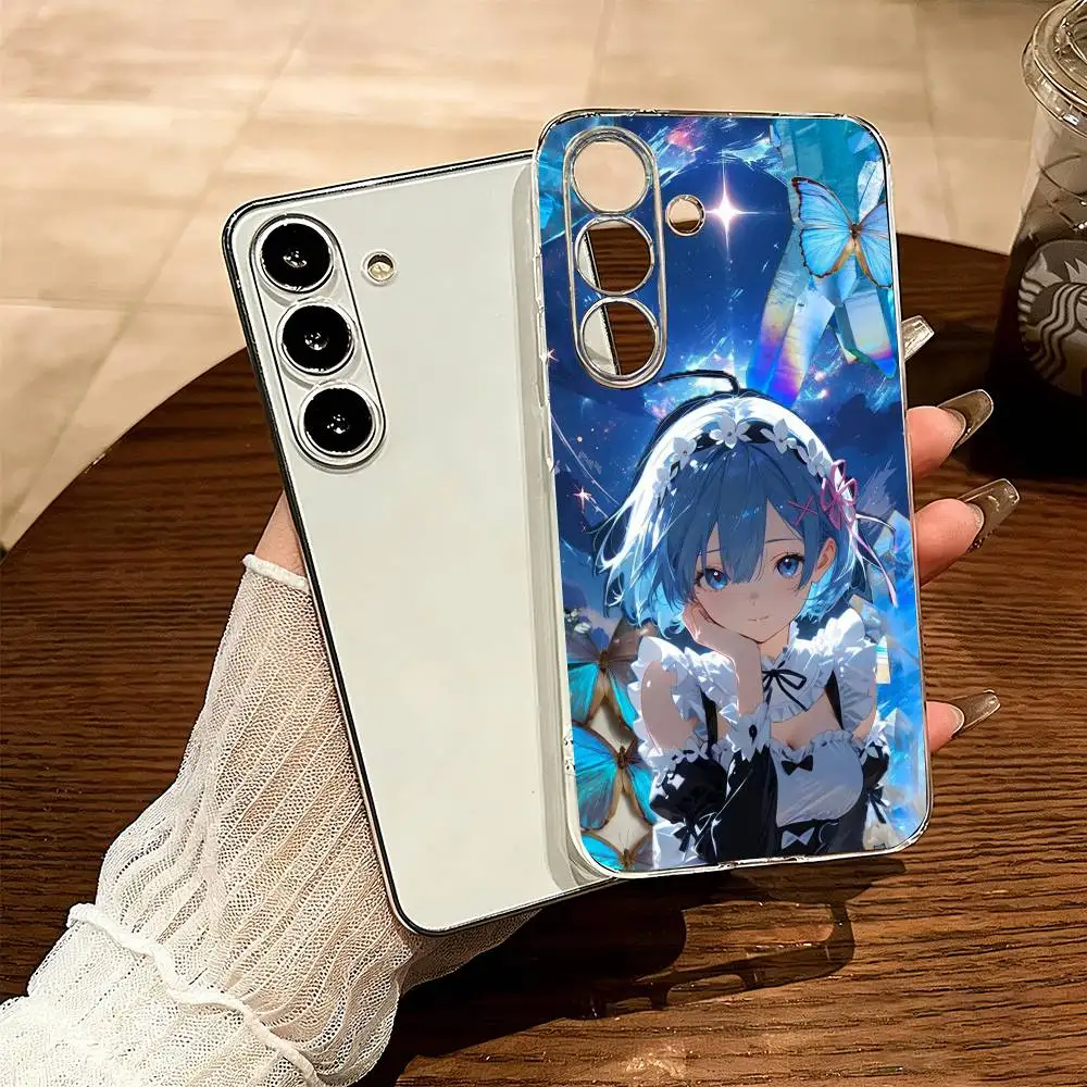 

Re Z-Zero Rem Phone Case For SamsungA10,12,20,21S,30,31,40,50,51,52,70,71 Transparent Cover