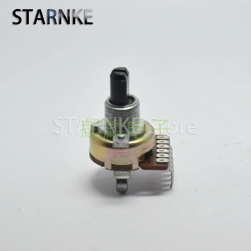 2PCS R1612G A50K 6-Pin Double Potentiometer Audio Car Amplifier Electronic Instrument D Shaft Length 15mm