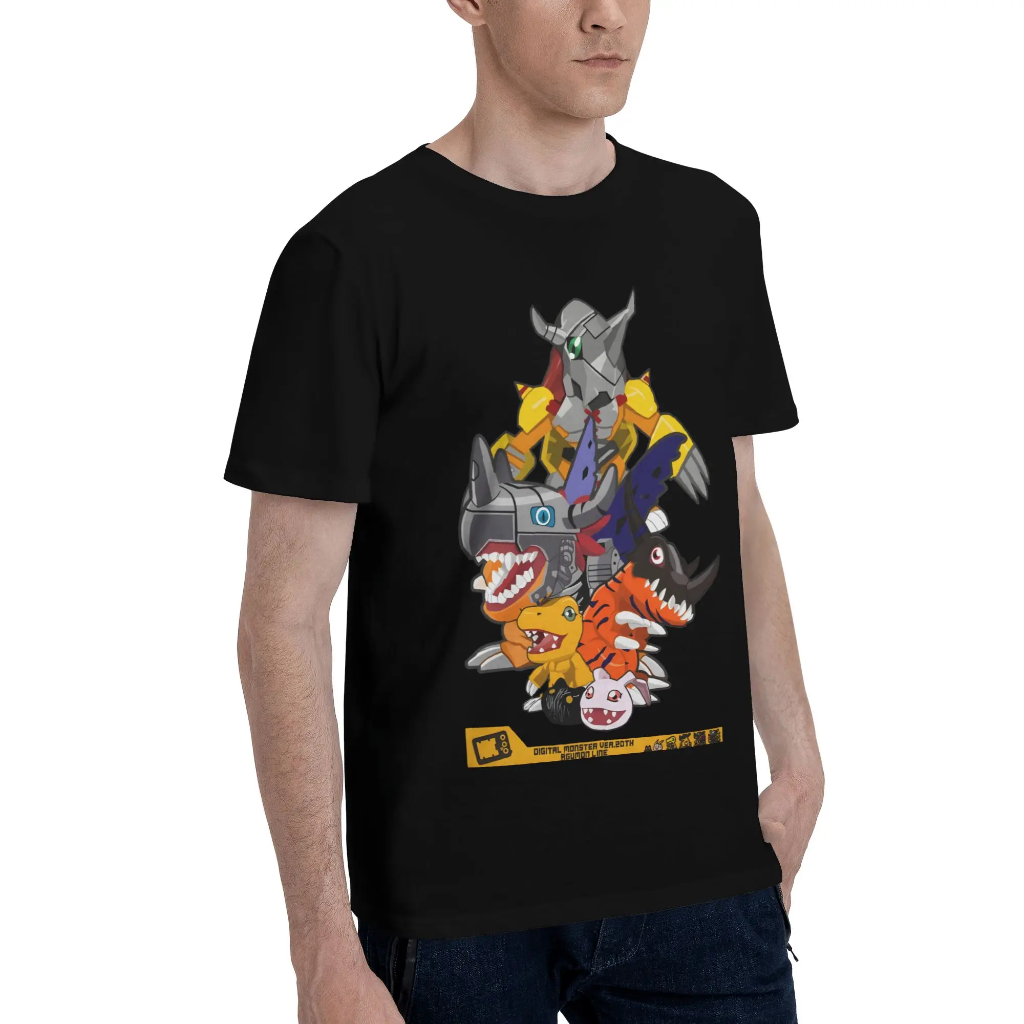 Digimon 34 Novelty 100% Cotton T-Shirt Bandai Tops Tees For Men