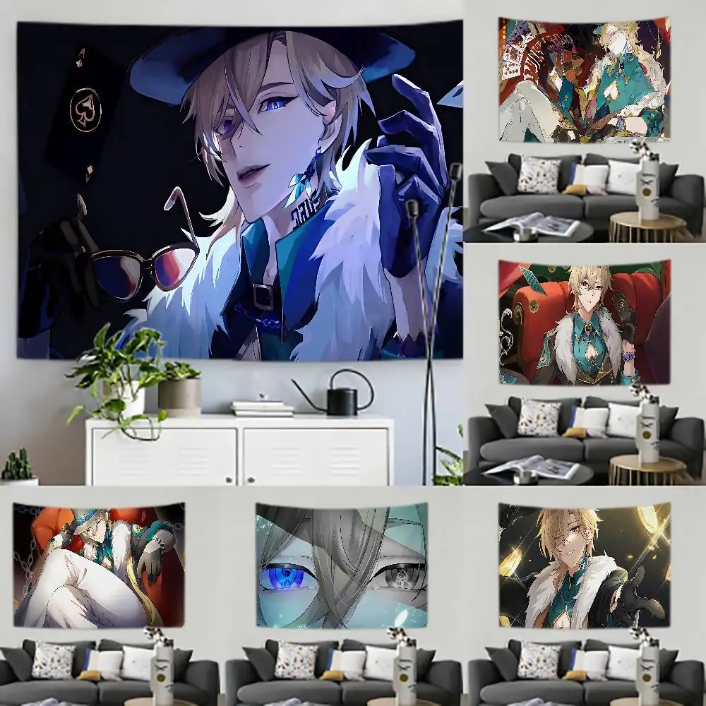Honkais-Stars-Rails-Aventurine Tapestry Tapestries Of Various Styles,wall Hangings, Celebrity Photo Printing,wall Hangings