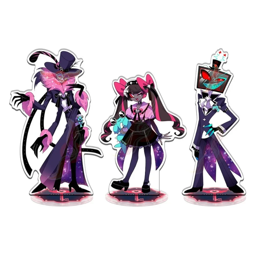 Anime Evil Girl Hotel Alastor Morningstar Cosplay Stand Acrylic Cartoon Figure Standing Birthday Gift Bag Decor Collection To