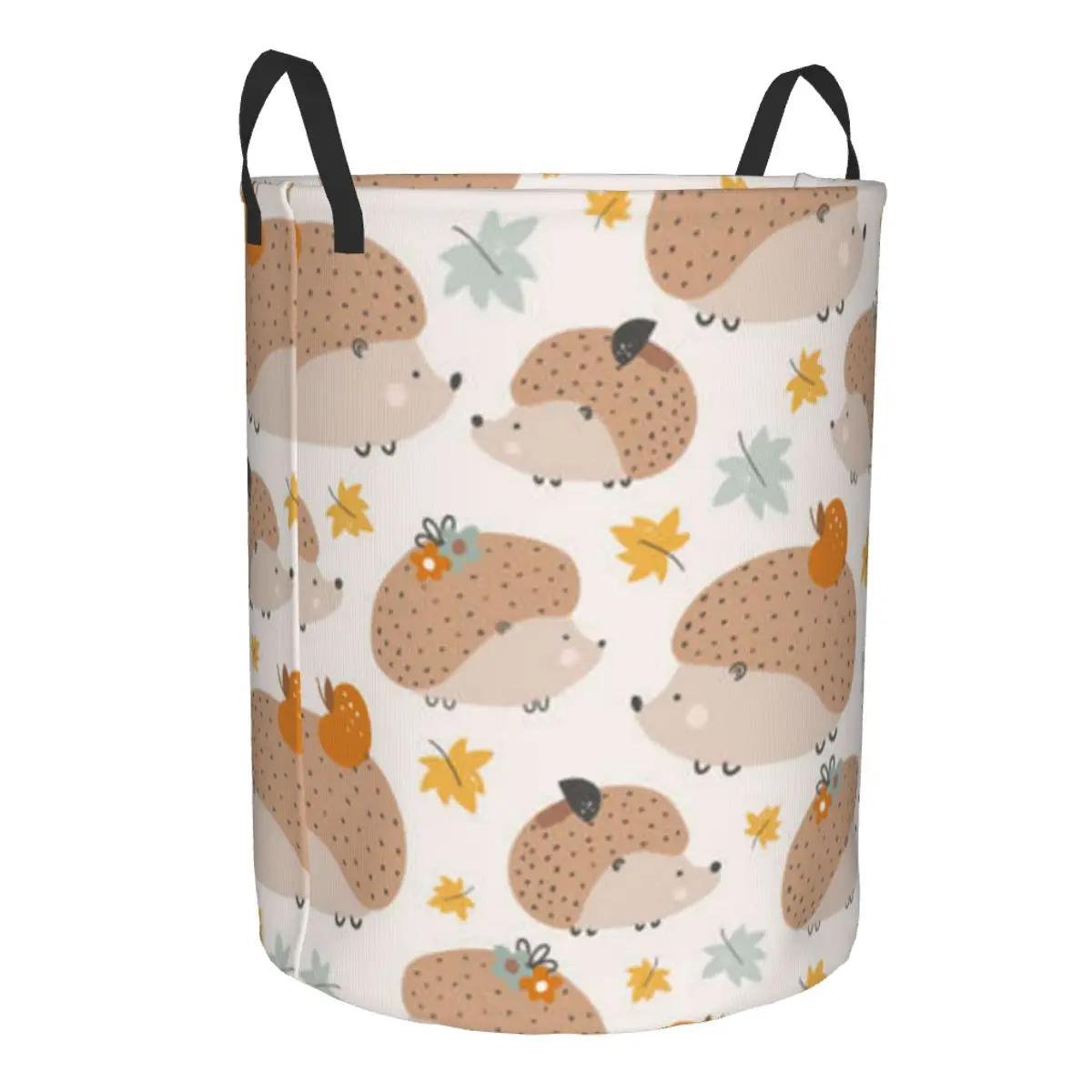 Foldable Laundry Basket for Dirty Clothes Hedgehogs Ann Mushrooms Scandinavian Storage Hamper Kids Baby Home Organizer