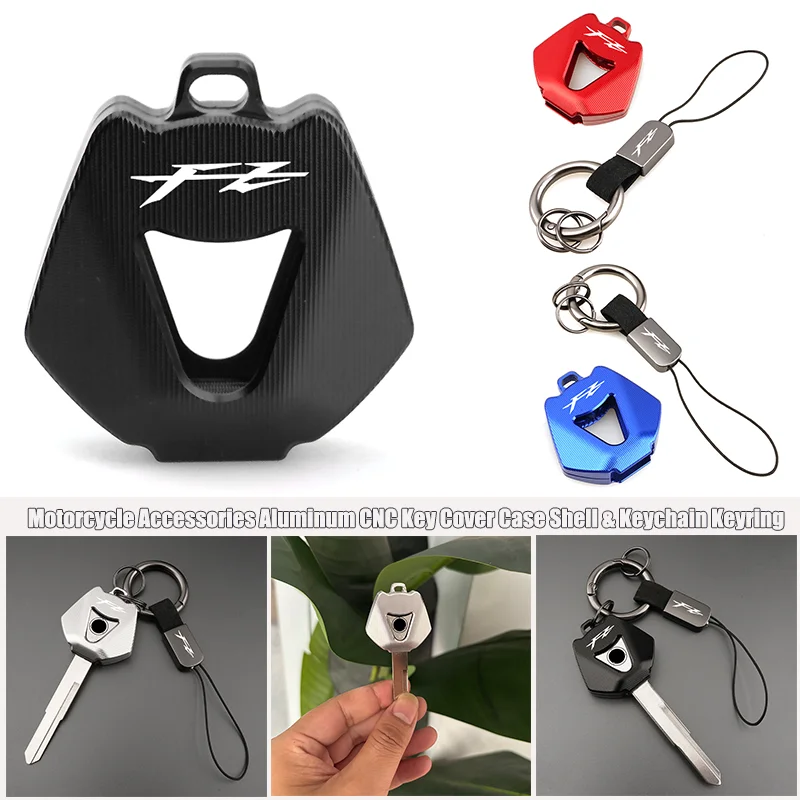 Motorcycle Accessories For Yamaha FZ1 FZ6 FZ8 FZ6N FZ400 FZ 1 6 8 6N FZ9 CNC Aluminum Key Cover Case Shell & Keychain Keyring