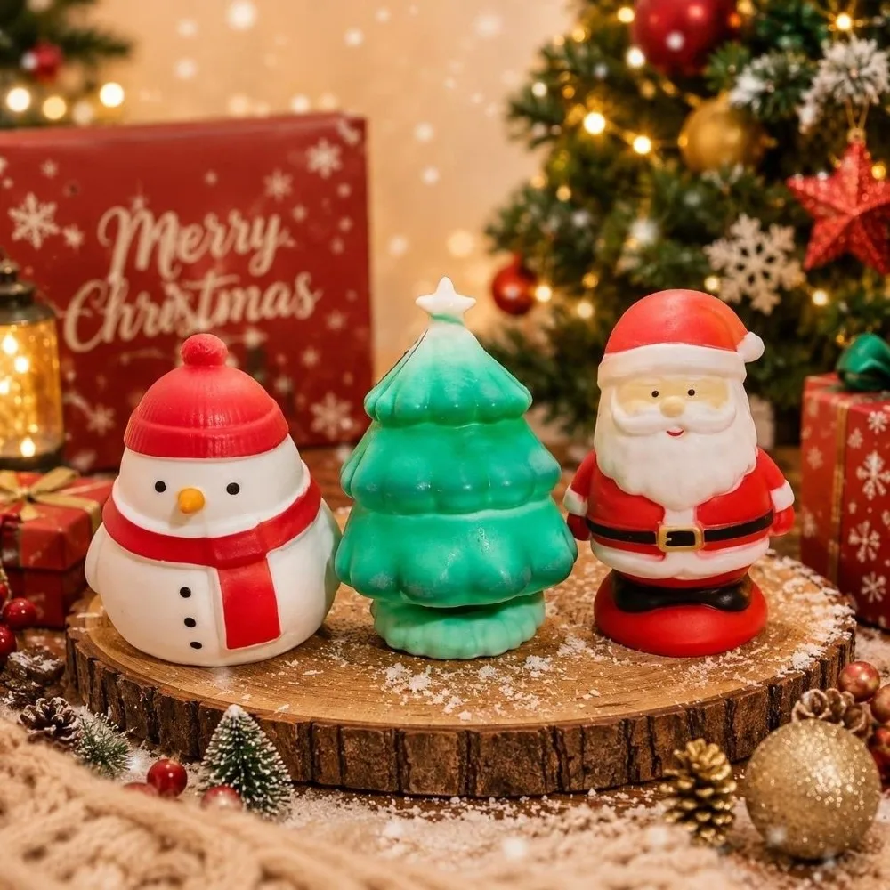 Soft Christmas Squishy Santa Claus Snowman Slow Rising Squishy Comfortable Xmas Tree Sensory Stress Fidget Home Decoration