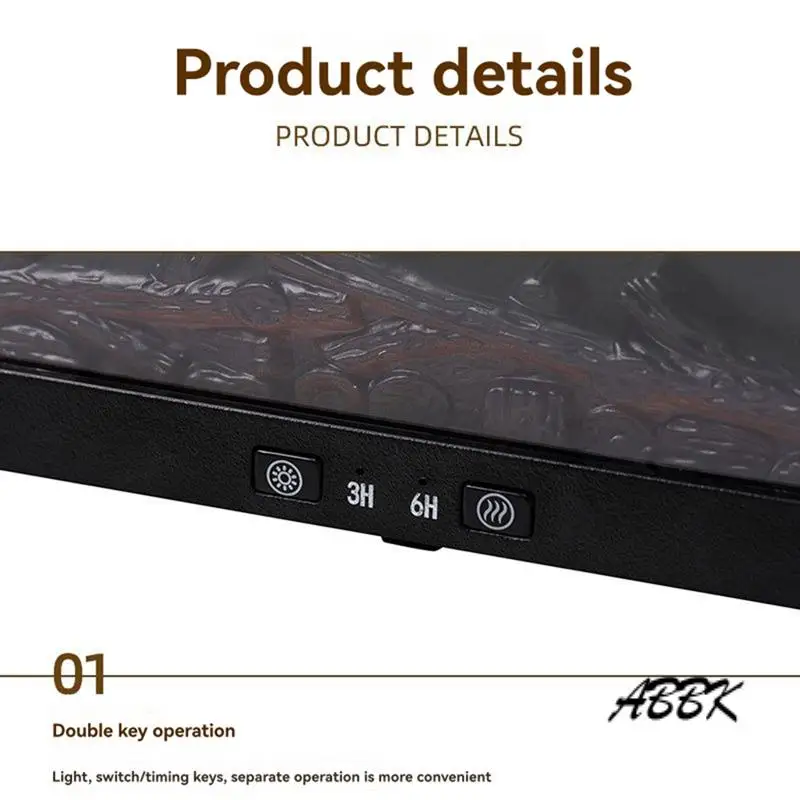 

ABBK-Mini Fireplace Diffuser For Essential Oils Fireplace Humidifier Air Aromatherapy Fire Place Diffuser For Bedroom Home