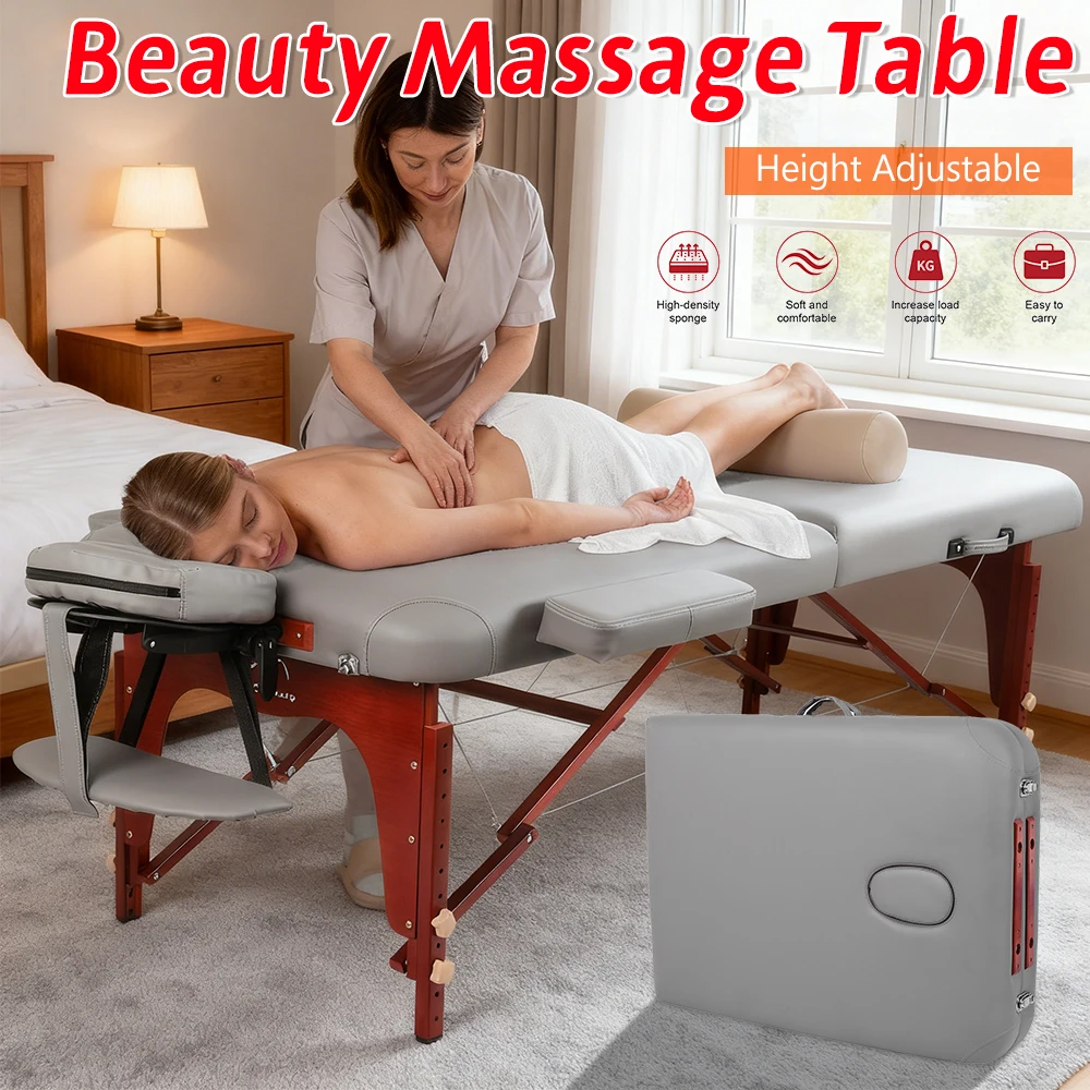 

Professional Massage Table For Facial Care Spa Tattoo Beauty Bed Portable Folding Lightweight Spa Salon Tattoo Massage Bed