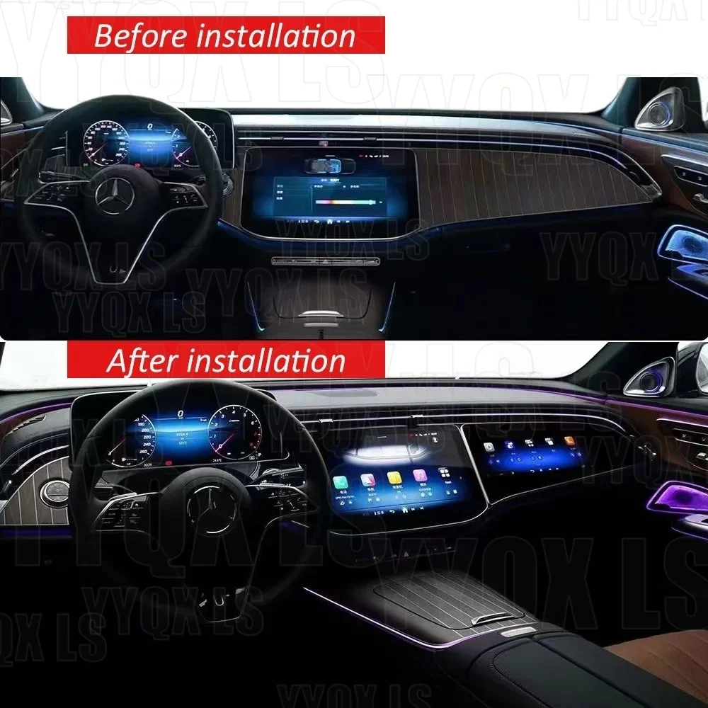 12.3 Inch Co-pilot Entertainment Screen For Benz E-Class 2025 CarPlay Android System Car GPS Navigation Multimedia Player