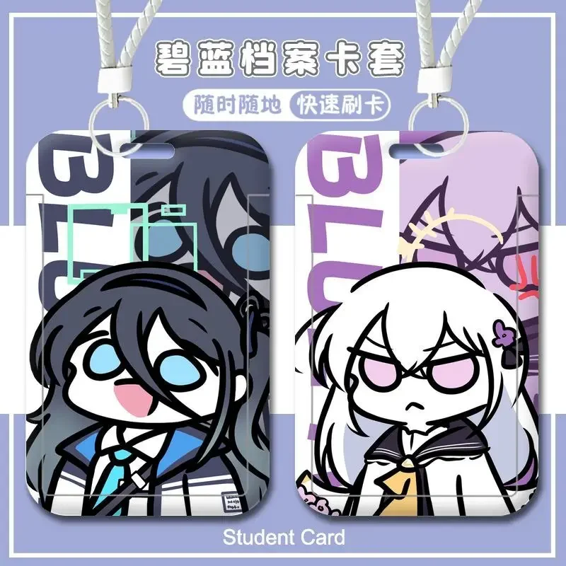 Blue Archive Project MX Sunaōkami Shiroko Ichinose Asuna Anime Schulkarte Mahlzeitkarte Bus Reisekartenhülle Schlüsselanhänger Anhänger