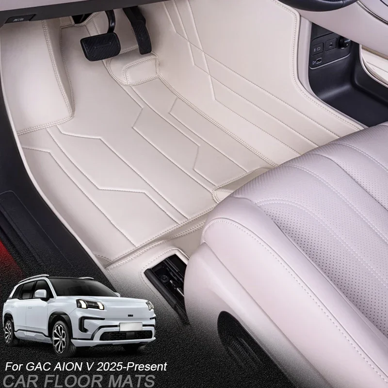 

Custom Nappa Leather Anti-Slip Car Foot Protect Mat Auto Luxury Waterproof Floor Pad Accessory For GAC AION V 2025-Present