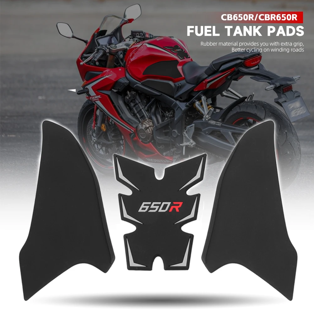 

Motorcycle Anti-Slip Side Fuel Oil Tank Pad Protector Decals Sticker Pads For Honda CB650R CBR650R CB CBR 650 R 650R 2019-2023