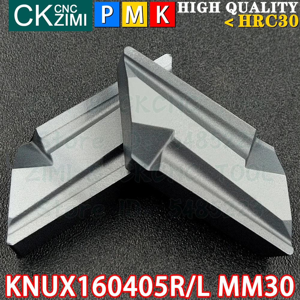 KNUX160405R MM30 KNUX160405L MM30 Inserti in metallo duro Copiatura di inserti di tornitura Utensili da taglio Tornio meccanico KNUX 1604 KNUX1604 MM10 in metallo Utensili per DKJNL DKJNR Portautensili di tornitura