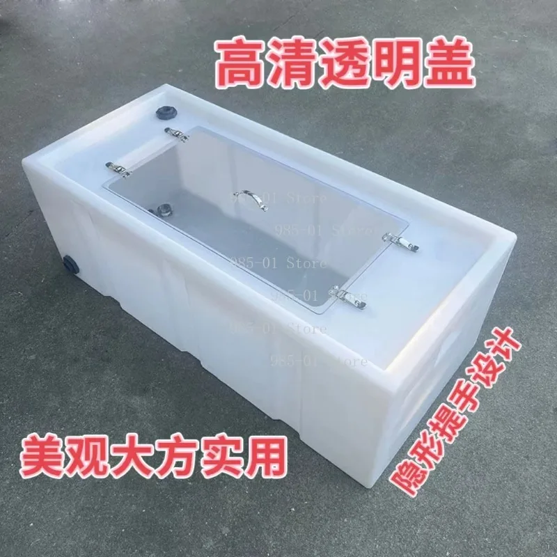 Food Grade Thickened Hard Shell Live Fish Box, Horizontal Outdoor Aquaculture Transport Fishing Box