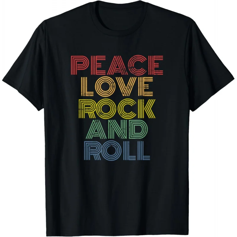 

Love of Peace Rock T-shirt Sad Concert Adult Loose T-shirt Suitable for Both Men and Women