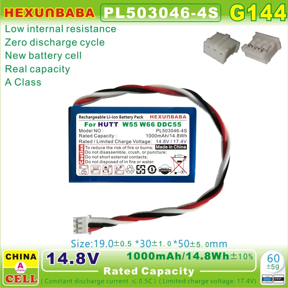 443048 -4S 14.8V 650mAh بطارية ليثيوم أيون لروبوت تنظيف النوافذ PL 443048 -4S HUTT W55 W66 DDC55 DDC51 DDC5 C6 أتترري G104