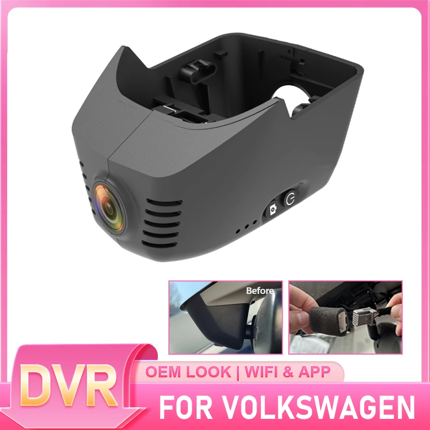 

Специальный автомобильный видеорегистратор для Volkswagen VW 86mm Tiguan mk2 RLine Allspace 2017 ~ 2021 для Seat Tarraco MY23 Plug and play Dashcam