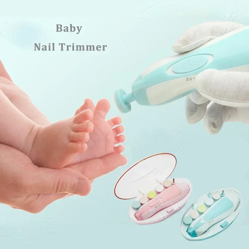 6 in 1 Safety Cutter Clipper for Toes Fingers Baby Nail Trimmer Electric No Sharp Claws Hurt Newborn Nail File Kit Manicure Set