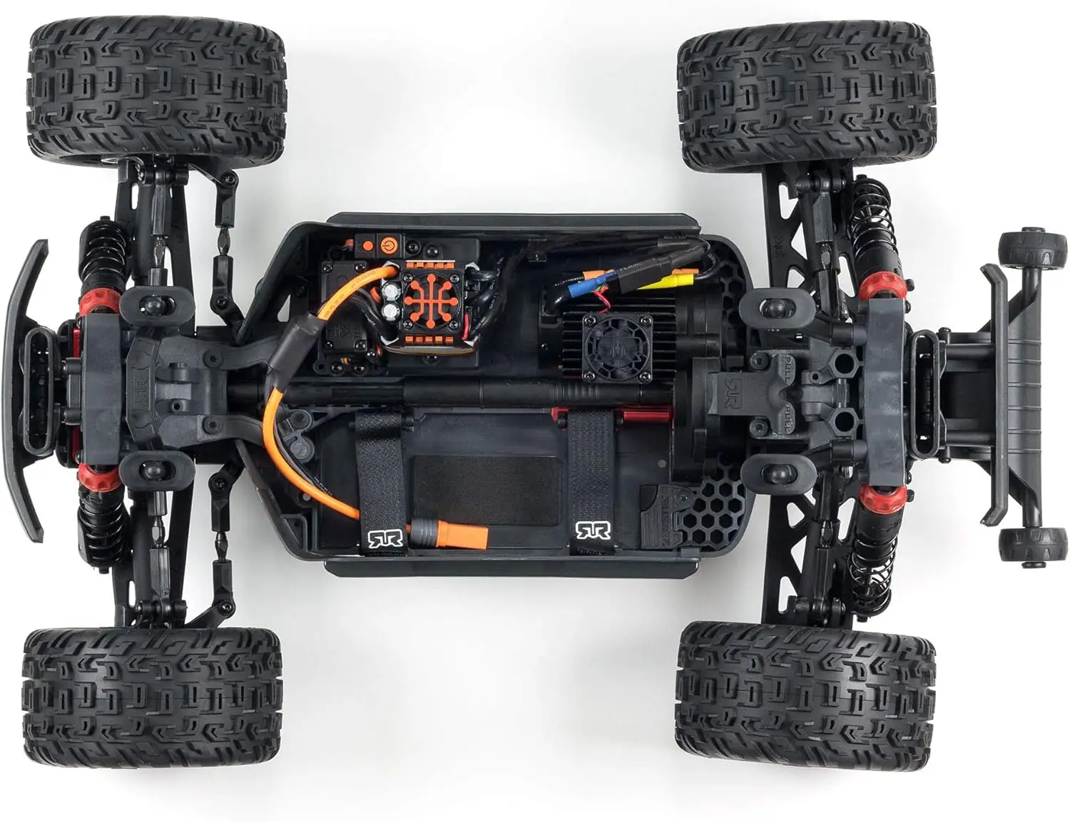 Truk RC 1/10 VORTEKS 4X4 3S BLX truk stadion RTR (baterai dan pengisi daya tidak termasuk), merah, ARA4305V3T1