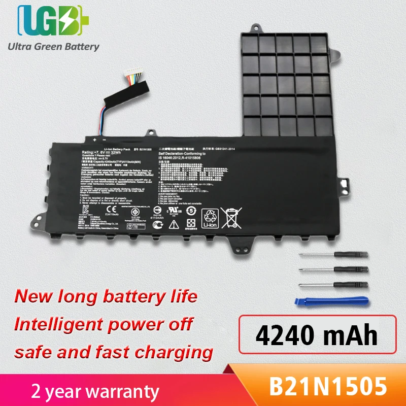 

UGB New B21N1505 Battery For ASUS E402M E402MA E402S E402B E402N E402NA E402WA E402SA 7.6V 32Wh 4240mAh