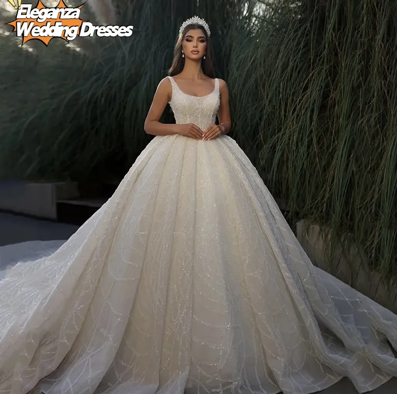 Gaun Pengantin Kustom Gaun Pengantin Indah untuk Pesta Formal Jubah Tanpa Lengan Leher-o Applique Renda Vestidos De Novia