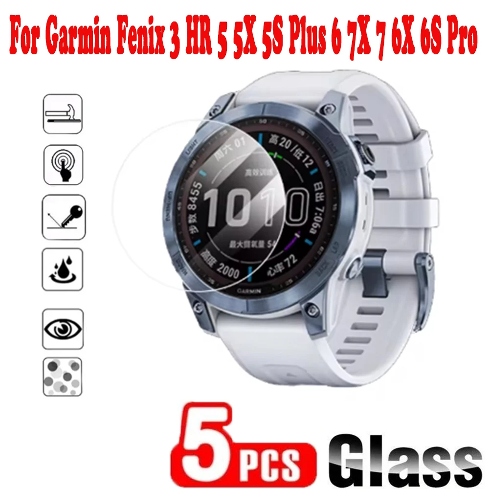 For Garmin Fenix 7 7S 7X 6 6S 6XPro 5X 5S 5Plus Enduro2 tactix 7 instinct 9H Tempered Glass SmartWatch Screen Protector HD Film