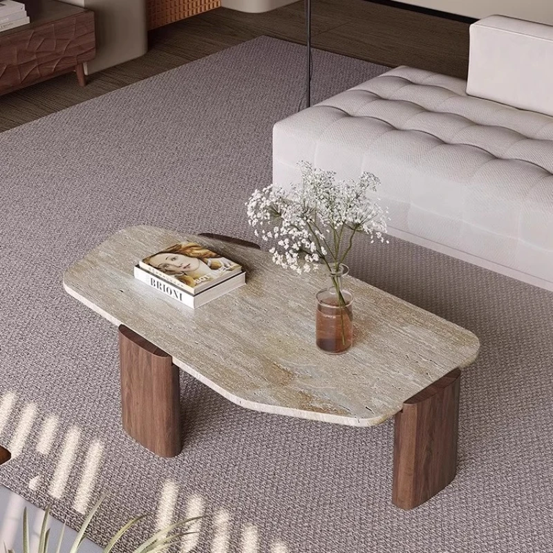 

Storage Japanese Coffee Table Elegant Durable Vintage Minimalist Coffee Table Retro Textured Stolik Kawowy Living Room Furniture