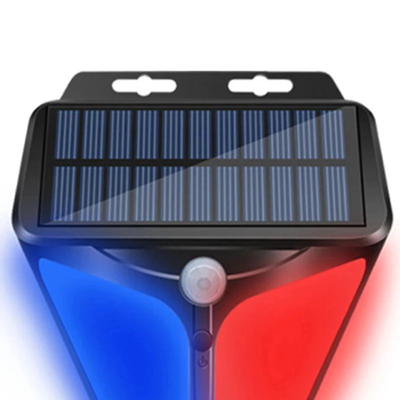 Outdoor Solar Alarms Lights 26LED Human Body Sensing Sound & Light Warning Wall Light Garden Warning Security System