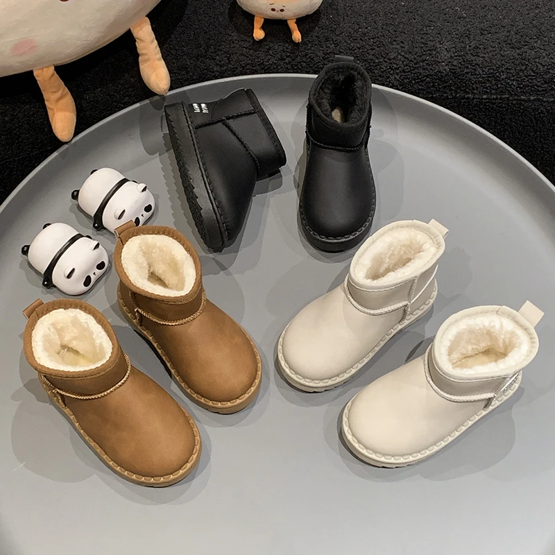 

Детские зимние сапоги. Зимние детские хлопковые сапоги. Утепленная теплая зимняя обувь. Водонепроницаемая хлопковая обувь. Детские короткие сапоги.