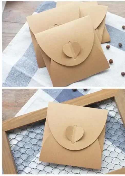 5pcs/lot Vintage CD Optical Disc Envelope Kraft Paper CD Bag  Blank Mini Envelopes Gift Envelopes for Invitation Gift bags