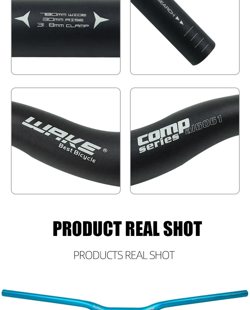 WAKE Mountainbike-Lenker 720mm 780mm 31,8mm Fahrradlenker 31,8mm Aluminiumlegierung Fahrradlenker Fahrradteile – Detail 9