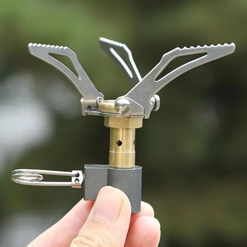 Portable Mini Camping Stoves Head Integrated Folding Stove Head Camping Outdoor Integrated Stove Head for Outdoor Camping Hiking