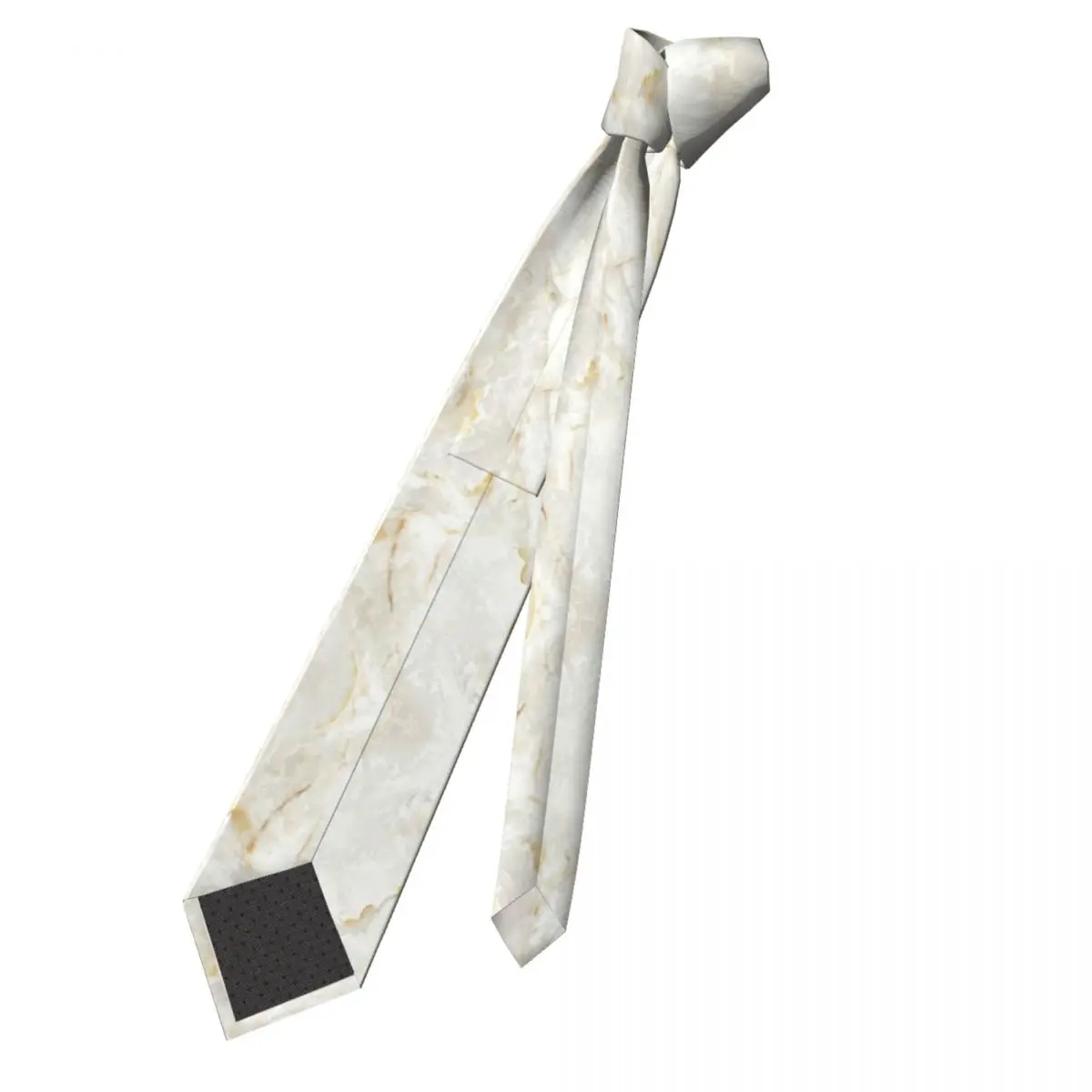 Marble Nordic Style Neckties Men Women Fashion Polyester 8 cm Wide White and Gold Neck Ties Daily Wear Gravatas Cosplay Props