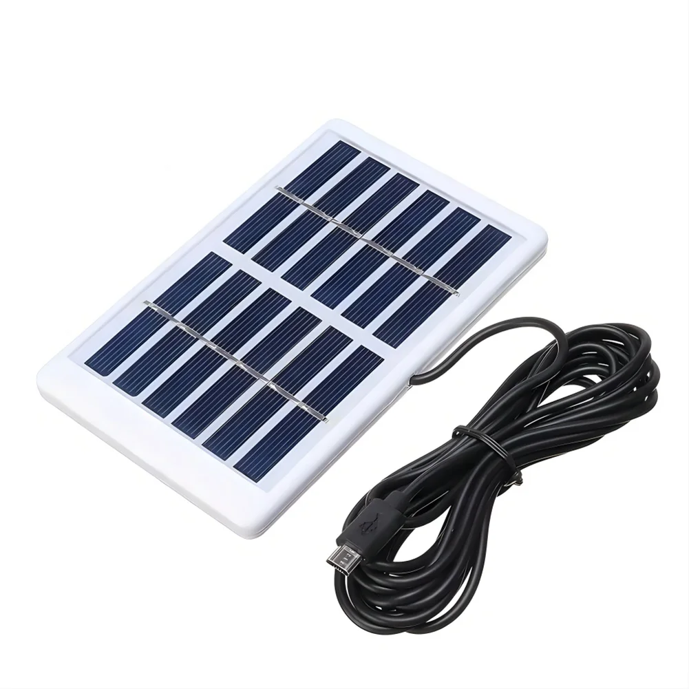 Compact Solar Panel 5W 6V Solar Panel 3-meter DC Cable Easy DIY Installation Efficient Charging Multiple Charging Options