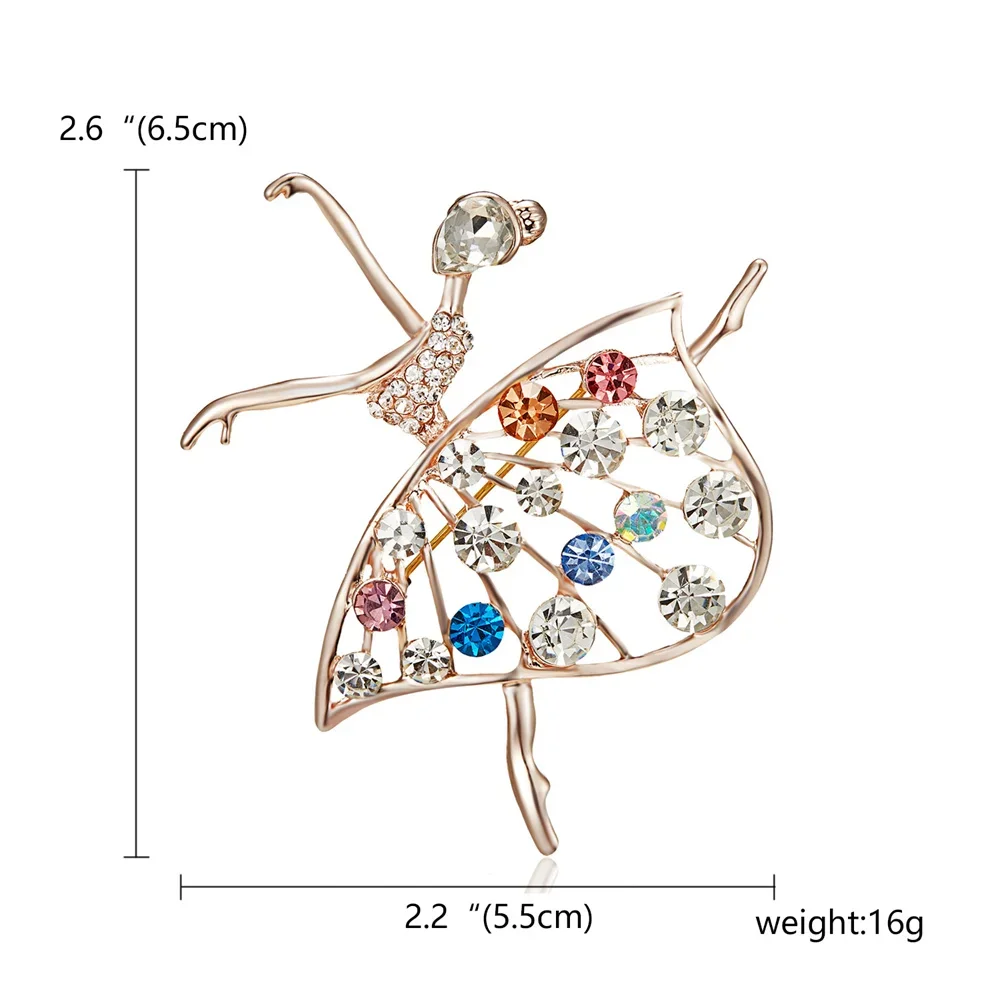 Dancing Girls Brooches Pins For Women Wings Angel Girl Lapel Pins Fashion Wedding Jewelry Decorative Suit Clothing Brooch Badges