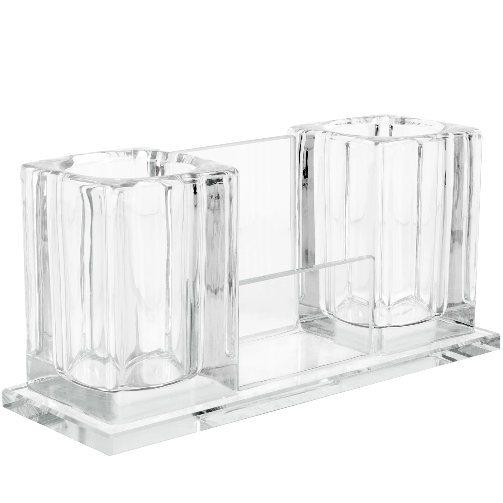 

Crystal Microphone Stand Holder Wireless for Tabletop Clear Home Karaoke Accessories Storage Desktop