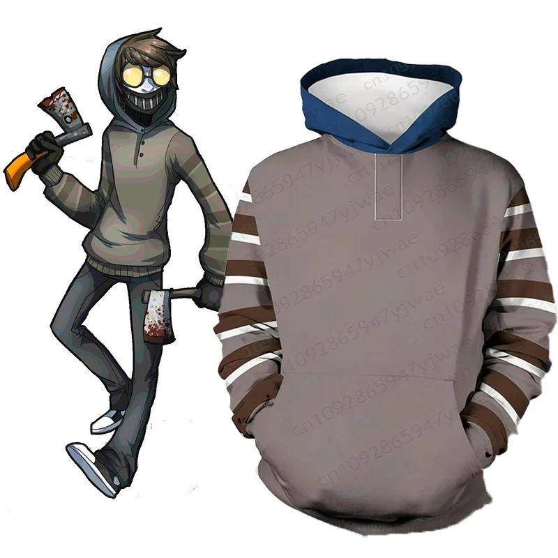 Creepypasta 3d Hoodie Pullover Ticci Toby Hooded Cosplay Costume Anime Sweatshirt Men's Women Kids Casual Autumn Winter Pullover