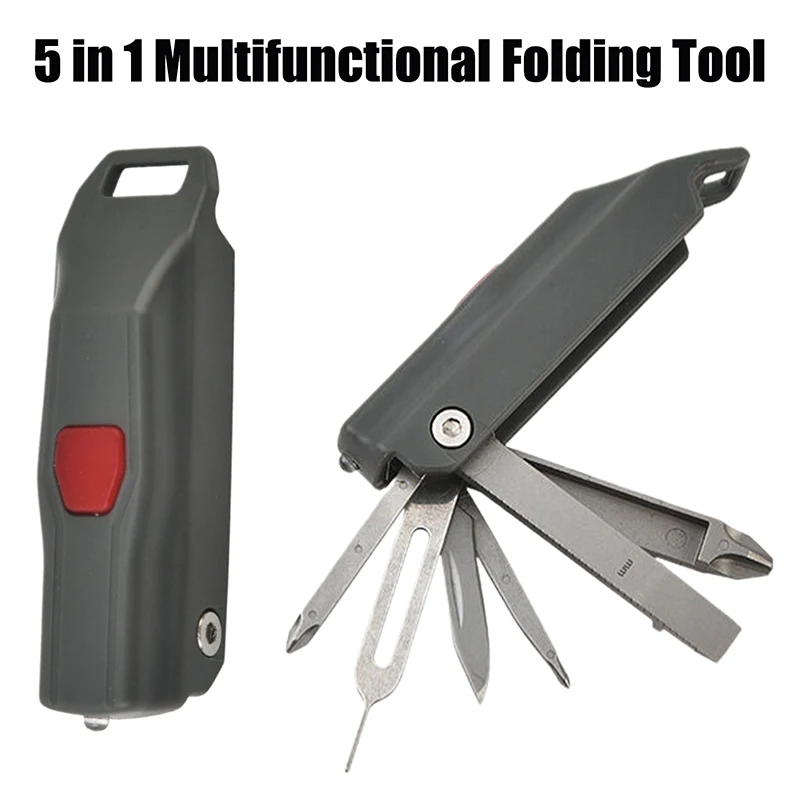 

Многофункциональный удобный складной инструмент 5 в 1, комбинированный инструмент из нержавеющей стали, бытовая карта, винт, инструмент, карта