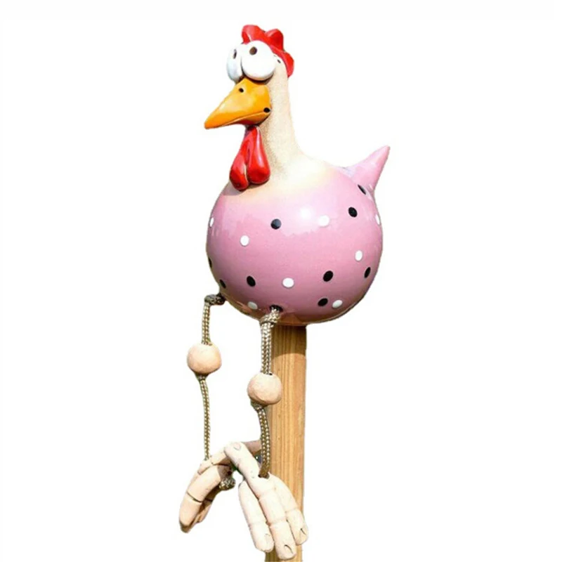 Funny Chicken Fence Decor Resin Statues Home Garden Farm Yard Decorations Chicken Hen Sculpture Art Craft Courtyard view 6
