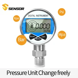 Digital Hydraulic Pressure Gauge 400BAR 600Bar Pressure Measuring Instrument Tester Meter G1-4 M20-1.5 NPT1-4 Digital manometer