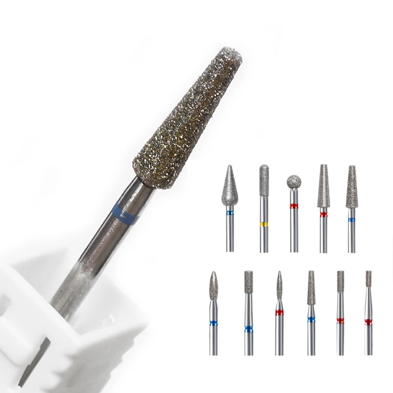 Diamond Nail Drill Rotary Bits, Fresa para Manicure, Cutícula Limpa, Cortador elétrico, Acessórios