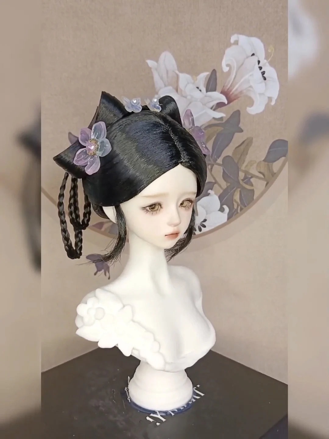 1/6 1/4 1/3 مقياس BJD دمية الباروكات القديمة زي Hanfu خمر الشعر الطويل الجنية شعر مستعار ل MSD SD13 فتاة كبيرة SSDF اكسسوارات A1794