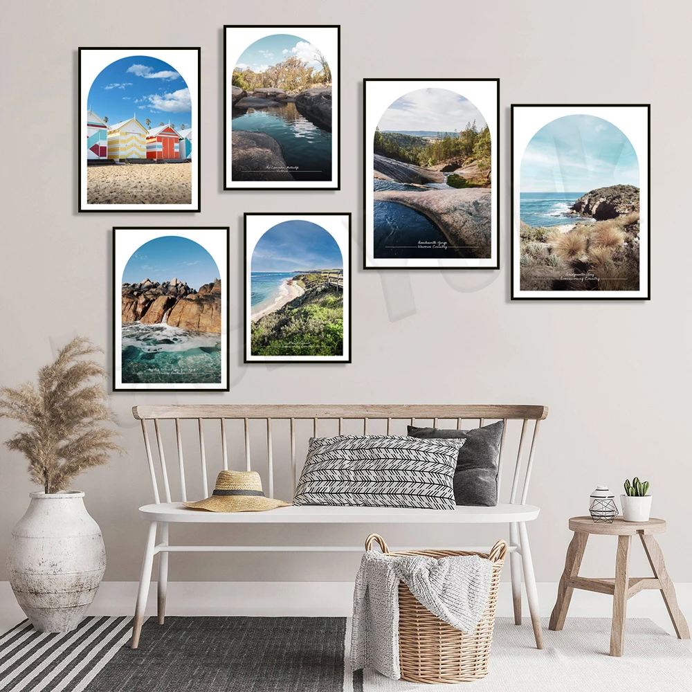 ملصق برايتون بيتش، ملبورن، بيتشورث جلين، فيكتوريا، ويفرو كونتري، خليج بريدجوواتر، بليارجوري، ملصق شبه جزيرة مورنينجتون