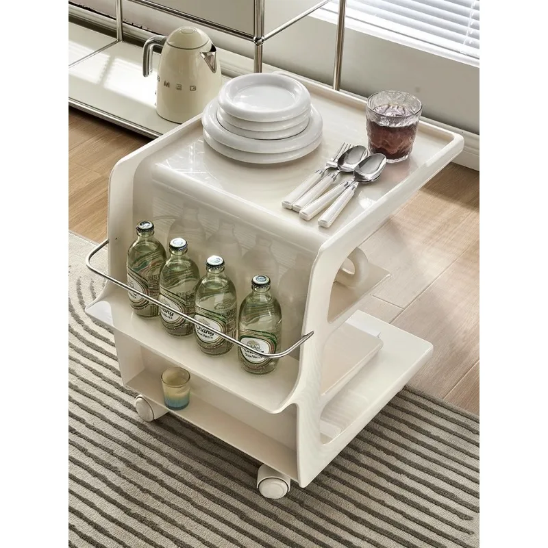 Kaishang Nordic Cream Style Side Table Small Unit Sofa Multifunctional Small Tea Table Bedroom Mobile Small Push