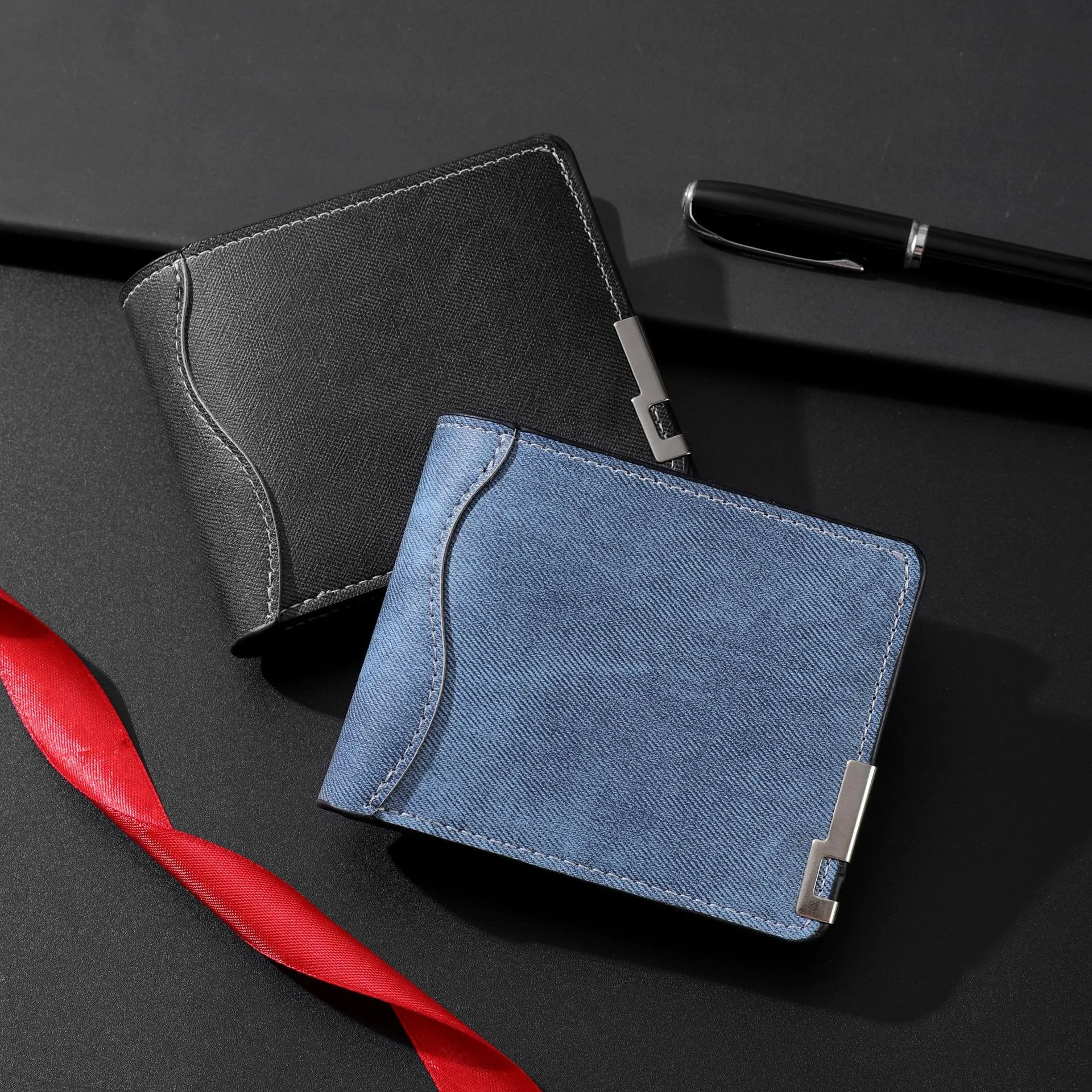 Driver License Wallet Multi-Functional Men'S Short Wallet Ultra Thin Wallet Lightweight For Daily Use Business Trips Travel
