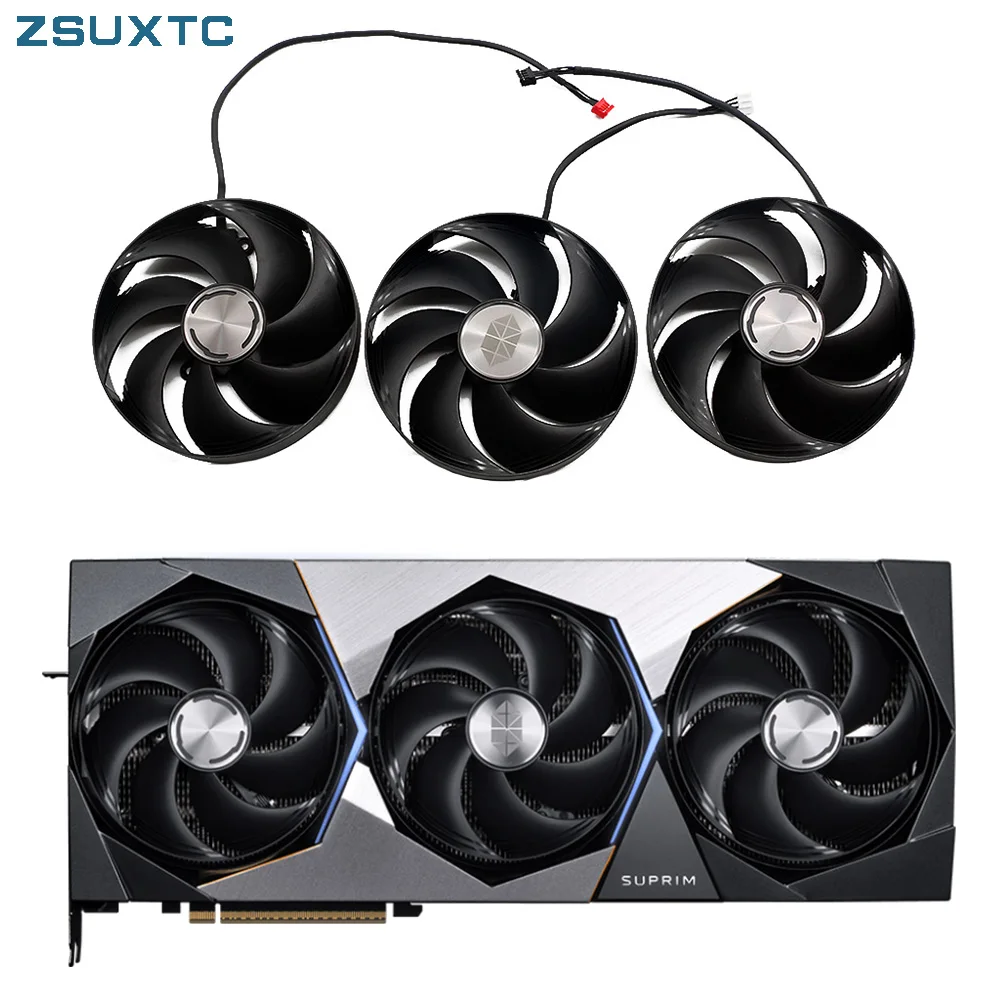 

Graphics card fan RTX5080 RTX5090 GPU Fans PLD10020B12H DC12V 0.65A 4Pin for MSI GeForce RTX 5070 Ti 5080 5090 SUPRIM OC