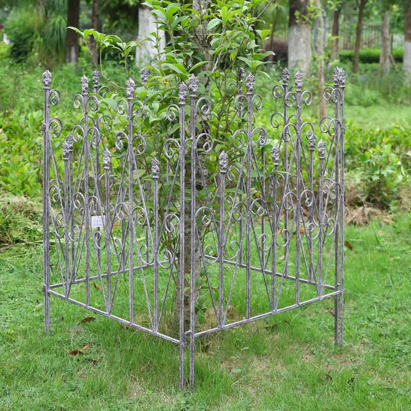 Outer single European wrought iron outdoor plant fence garden small railing courtyard flowerbed fence partition fence climbing