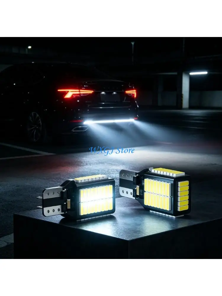37JE Automotive T-15 W16W LED Lamp Set, 2 Bulbs with 6000K Color Tone, 949LM, 12V-24V, Reverse Light Backup Lamp
