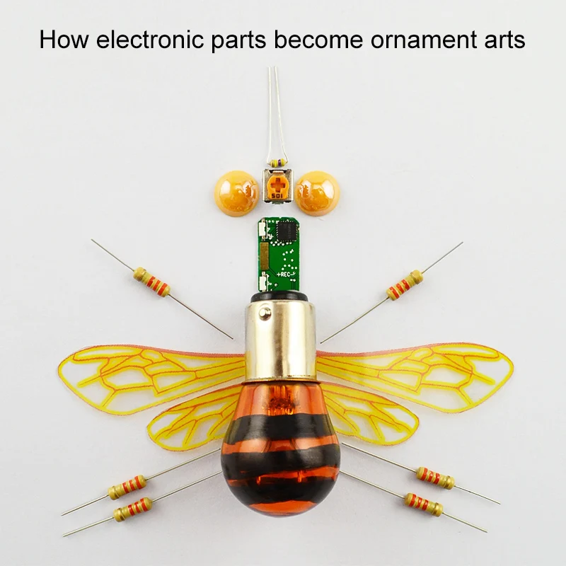 Opere d'arte fatte a mano kit di insetti elettronici fai da te giocattoli educativi per bambini Cutebee artigianali creativi